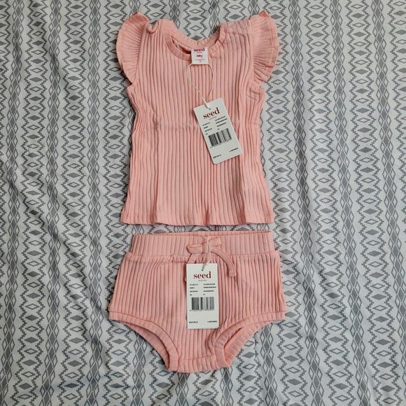 83. 84. Seed Heritage two piece outfit. 6 - 12M. NWT - Picture 1 of 4